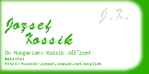 jozsef kossik business card